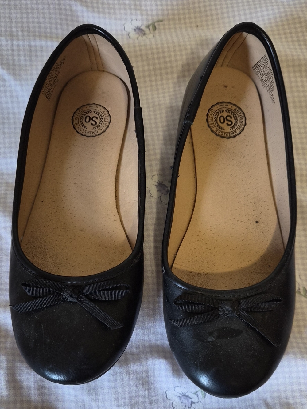SO Black Girls's Bow Ballet Flats